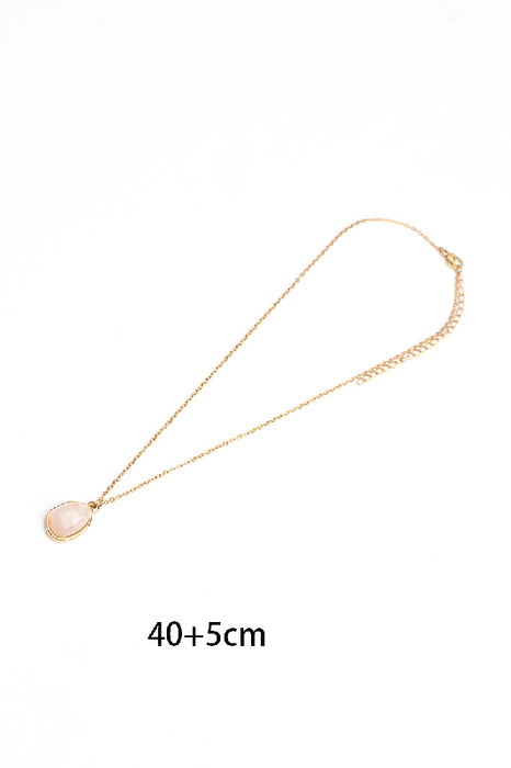 Kette Edelstahl vergoldet 40+5cm Rosenquarz