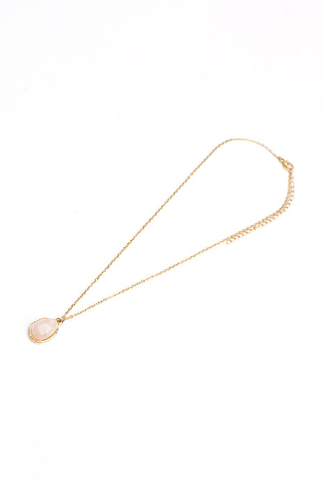 Kette Edelstahl vergoldet 40+5cm Rosenquarz