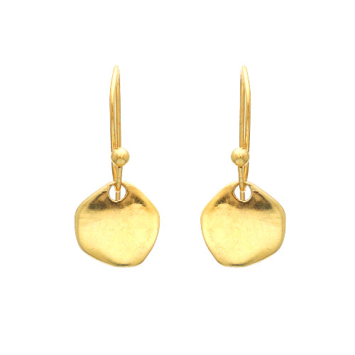 IMAGE_MANQUANTE_Boucle d'oreille laiton doré plaquette lisse