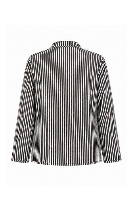 Veste coton réversible - motif cachemire noir/brun/beige - rayures noir/blanc - Taille Unique