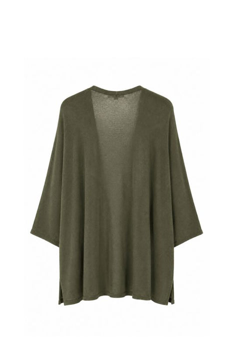 Strickjacke lang Modal/Acryl olive - One Size