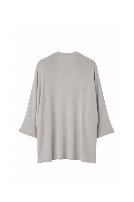 Strickjacke lang Modal/Acryl hellgrau - One Size