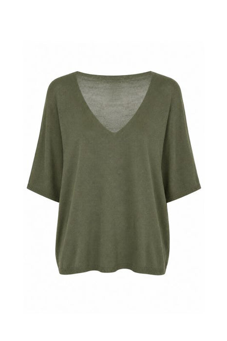 Strickpullover Modal/Acryl olive - One Size