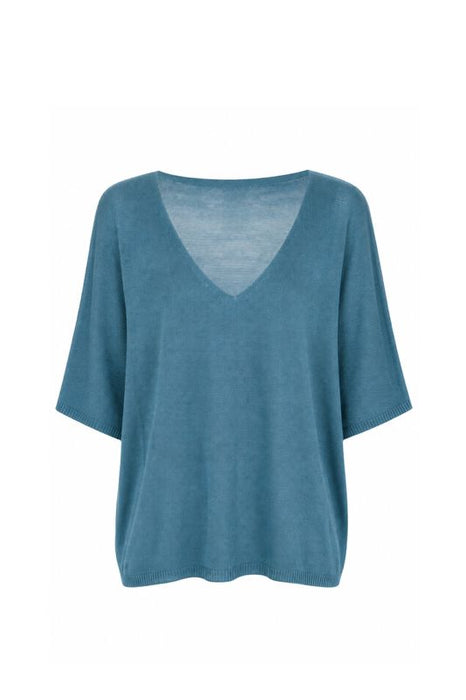 Strickpullover Modal/Acryl petrol - One Size