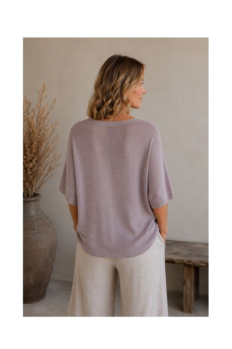 Strickpullover Modal/Acryl hellbraun - One Size