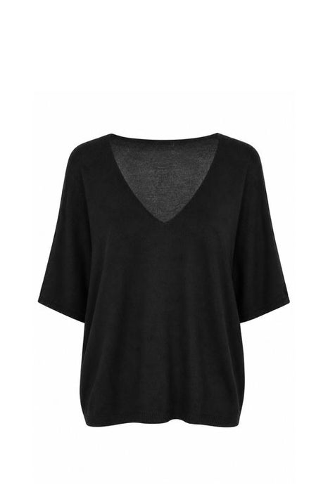 Strickpullover Modal/Acryl schwarz - One Size