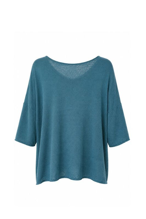 Strickpullover weit Modal/Acryl petrol - One Size