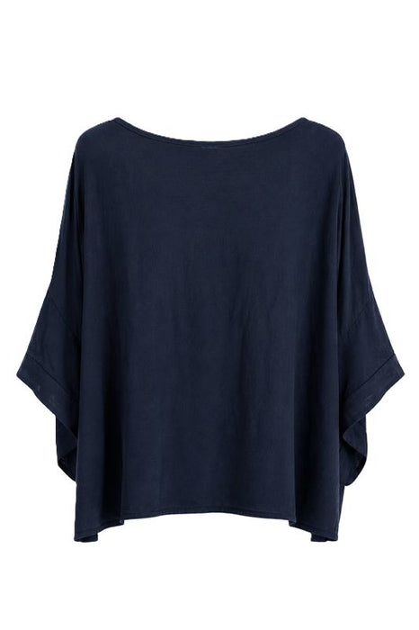 Top Viskose mit Kette navy - One Size