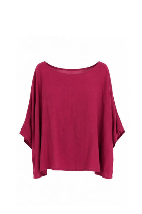 Top Viskose mit Kette bordeaux - One Size