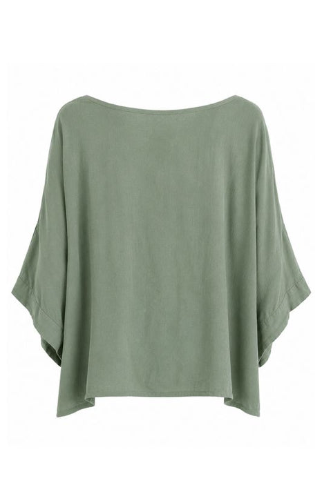 Top Viskose mit Kette khaki - One Size