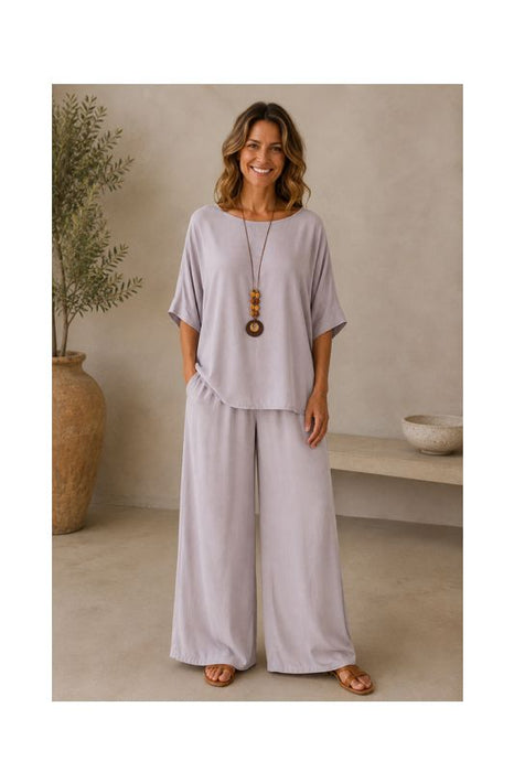 Top Viskose mit Kette sandfarben - One Size