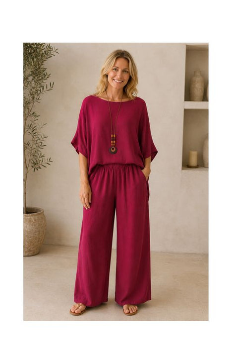 Hose Viskose bordeaux - One Size