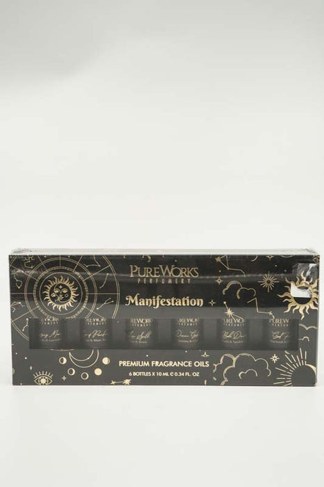 Aroma Öl Set "Esoteric Collection" 6 Duftsorten à 10 ml (Palo Santo & Lavender / Myrrhe & Sandalwood / Sage & White Tea / Patchouli & Orange / Jasmine & Oud / Rose & Peony)