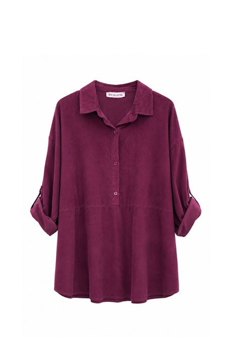 Cordhemd bordeaux - One Size