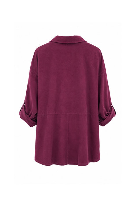 Cordhemd bordeaux - One Size