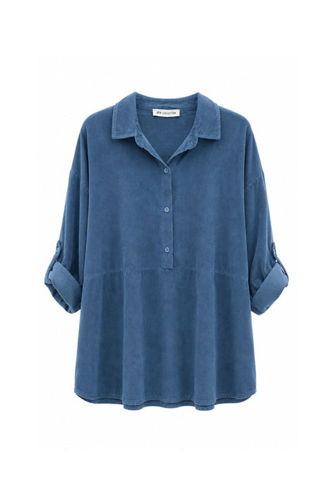 Cordhemd jeansblau - One Size