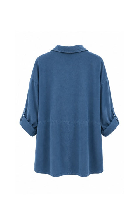 Cordhemd jeansblau - One Size