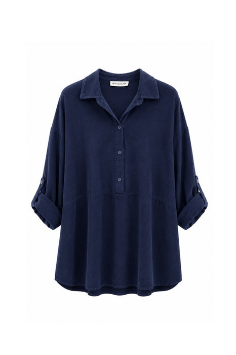 Cordhemd navy - One Size