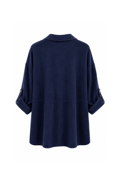 Cordhemd navy - One Size