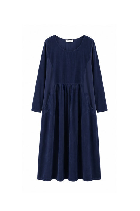 Cordkleid lang blau - One Size