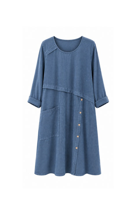 Cordkleid kurz jeansblau - One Size
