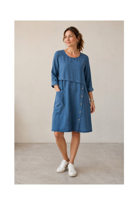 Cordkleid kurz jeansblau - One Size