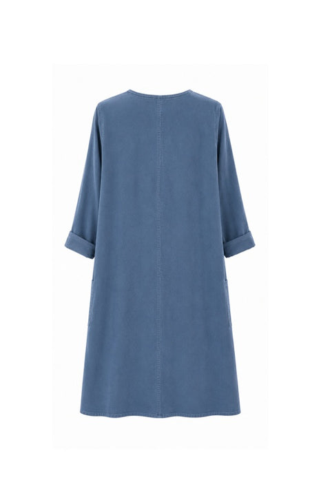 Cordkleid kurz jeansblau - One Size