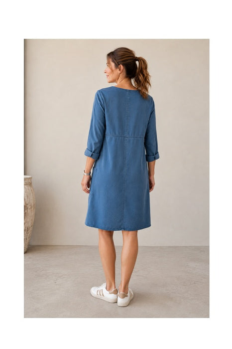 Cordkleid kurz jeansblau - One Size