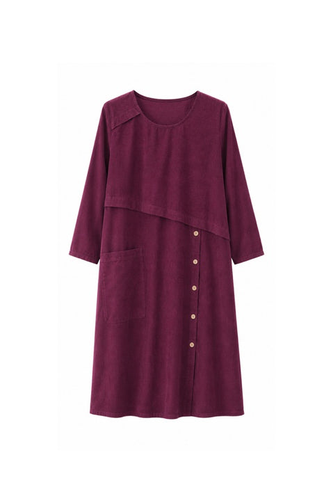 Cordkleid kurz bordeaux - One Size