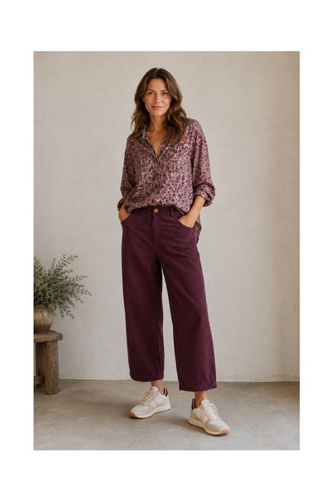 Corduroy trousers burgundy - One Size