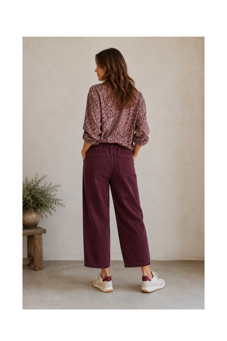Corduroy trousers burgundy - One Size