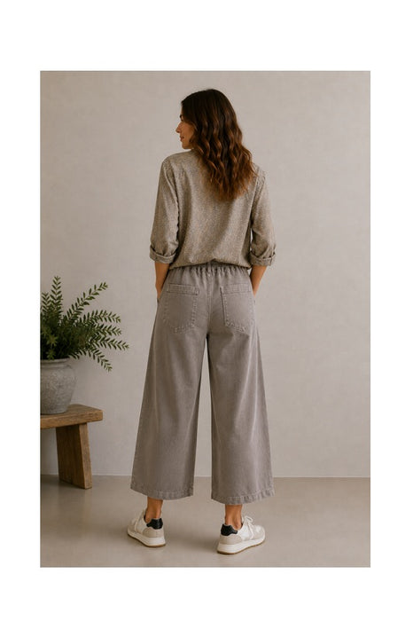 Corduroy trousers light grey - One Size