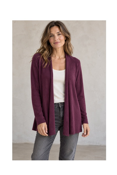 Strickjacke Viskose/Nylon/Polyester bordeaux - One Size