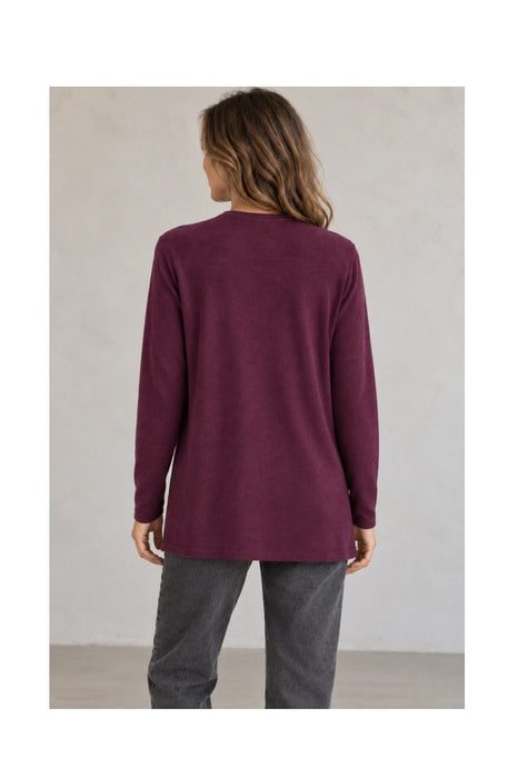 Strickjacke Viskose/Nylon/Polyester bordeaux - One Size