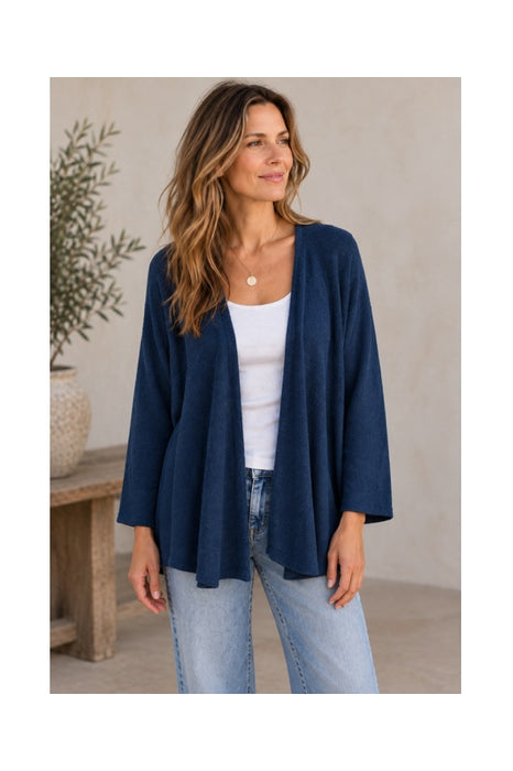Strickjacke Viskose/Nylon/Polyester navy - One Size