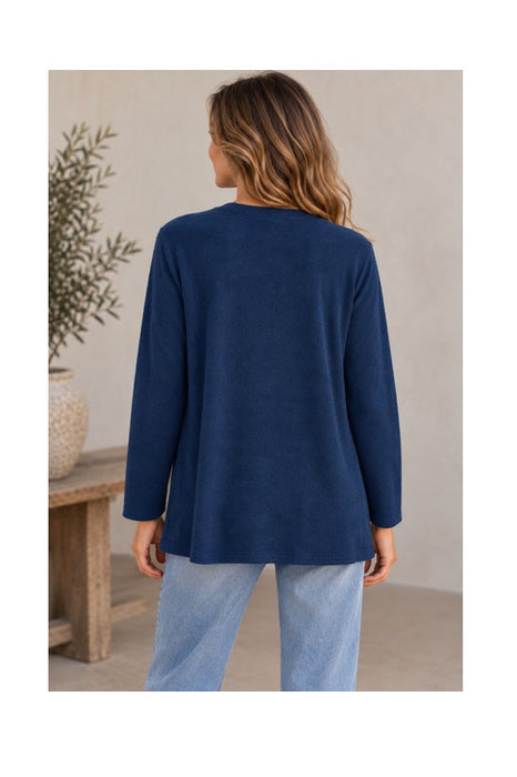 Strickjacke Viskose/Nylon/Polyester navy - One Size