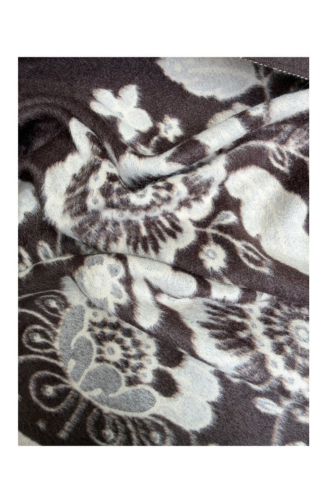 Schal Viskose braun/beige Blumenmuster 65x180cm