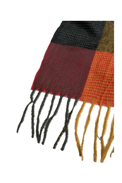Schal Viskose Karo rot/grün/olive/grau/multicolor 70x190cm