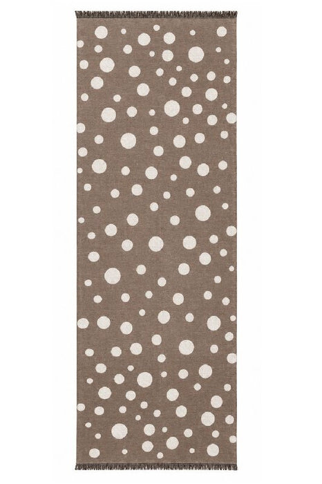 Schal Viskose mit Punkten taupe/offwhite 65x190cm