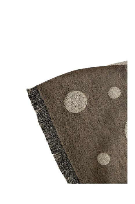 Schal Viskose mit Punkten taupe/offwhite 65x190cm