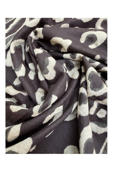 Schal Viskose animalprint dunkelbraun/hellbraun 65x190cm