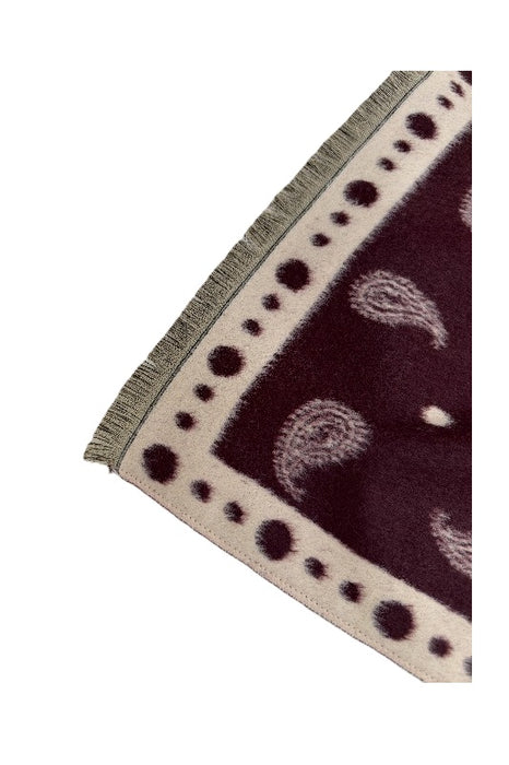 Schal Viskose bordeaux Paisleymuster weiss 65x180cm