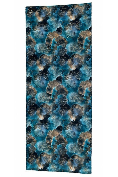 Schal Viskose Fächer blau/petrol 70x200cm
