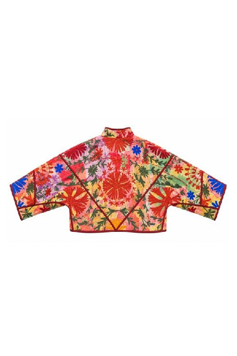 Veste/Boléro Kantha avec broderies Suzani - Taille unique