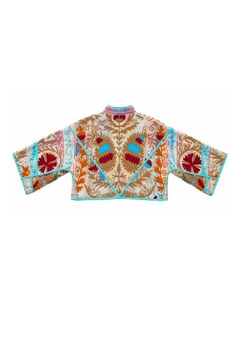 Kantha Jacket/Bolero with Suzani Embroidery - One Size