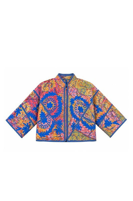 Jacke/Bolero Kantha mit Suzani Stickereien - One Size