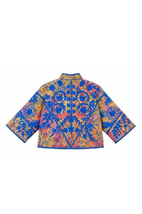 Jacke/Bolero Kantha mit Suzani Stickereien - One Size