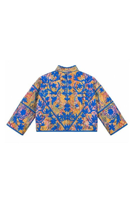 Jacke/Bolero Kantha mit Suzani Stickereien - One Size
