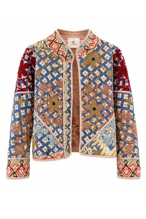 Veste/Boléro Kantha avec broderies Suzani - Taille unique
