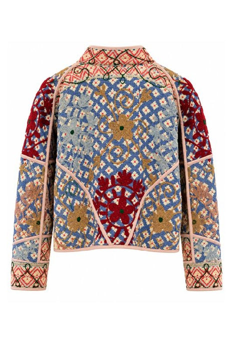 Veste/Boléro Kantha avec broderies Suzani - Taille unique